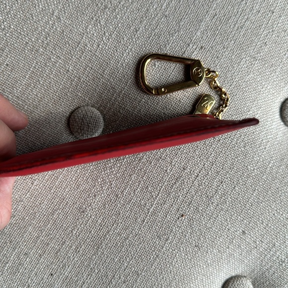 Louis Vuitton Vintage Epi Leather Red Wallet Pochette Cles Pouch Keychain - Picture 4 of 9